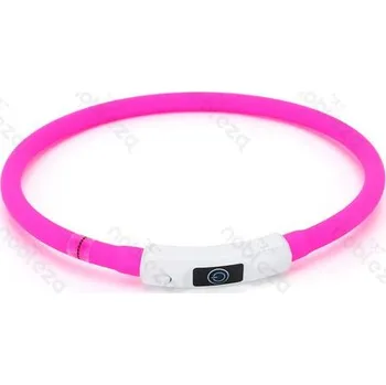 Obojek pro psa LED svítící obojek Nobleza pro psa S-M 50 cm Barva: Růžová