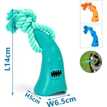 Hračka pro psa Hračka pro psa na pamlsky Nobleza Zub s šňůrou - 25 cm Barva: Modrá