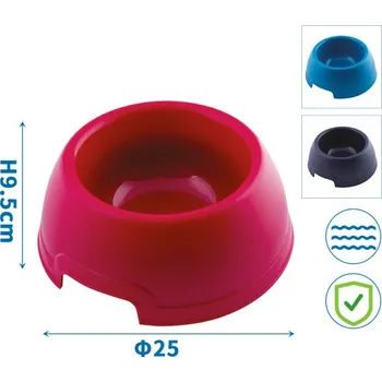 Miska pro psa Plastová protiskluzová miska Nobleza L 25 cm Barva: Červená