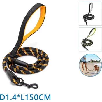 Vodítko pro psa Vodítko Nobleza Rope reflexní L (š. 1,4 cm x d. 150 cm) Barva: Oranžová