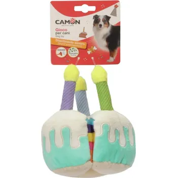 Hračka pro psa Hračka pro psa Camon Happy Birthday - Dort 18 cm