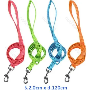 Vodítko pro psa Vôdzka Nobleza bodkovaná L (š. 2,0 cm x d. 120 cm) Barva: Modrá