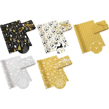 Balící papír Balicí papír vánoční 200 x 70 cm 5 ks mix barev