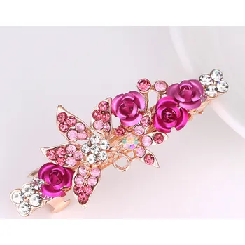 B-TOP Dámská vlasová spona květ Růže Druh barvy: Růžová