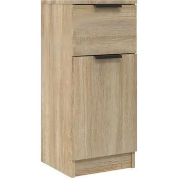 Komoda Minimalistická komoda s dvířky a zásuvkou, dub Sonoma, 30x30x70 cm