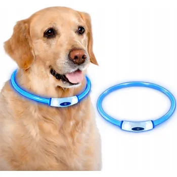 Obojek pro psa SVÍTÍCÍ LED OBOJEK PRO PSA, USB NABÍJENÍ, VODĚODOLNÝ, NA ZIMNÍ PROCHÁZKY, VELIKOST L