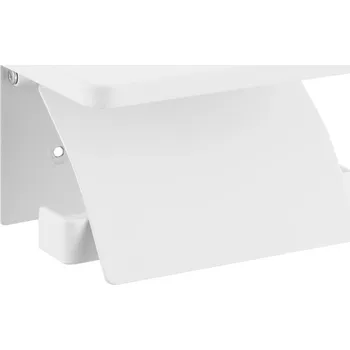 YAMAZAKI Bílý kovový držák na toaletní papír Tower 14 cm