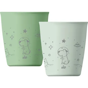NIP NATURE line kalíšek, 12m+, 2ks, green