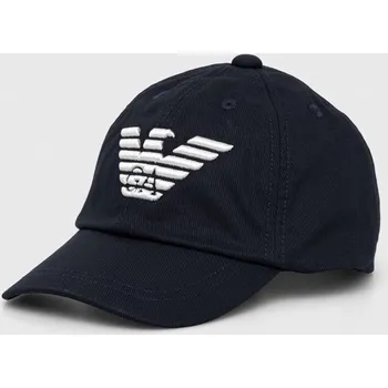 Kšiltovka Dětská bavlněná kšiltovka Emporio Armani 404683.3F930 námořnická modř 59X, vel. 55