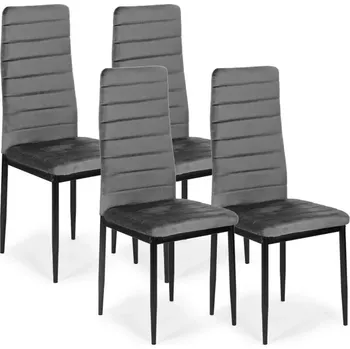 Jídelní židle Trendie Chicago sametová tmavě šedá