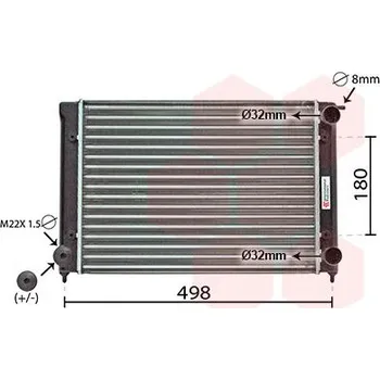 Chladič motoru Chladič, chlazení motoru VAN WEZEL 58002040