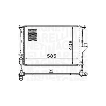 Chladič motoru Chladič, chlazení motoru MAGNETI MARELLI 350213160900