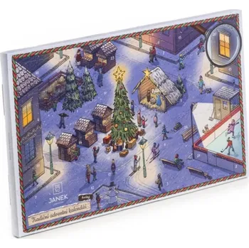 Čokoláda JANEK Tradiční čokoládový adventní kalendář 2025 170 g Množství: Tmavý