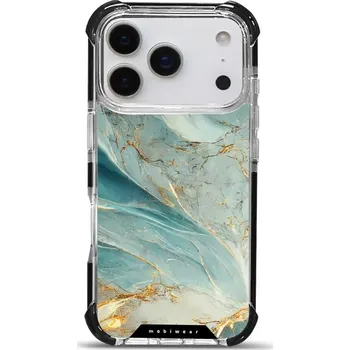 Pouzdro na mobilní telefon Odolný obal Mobiwear MagSafe Elite Bumper - Apple iPhone 17 Pro - D016D Zelenkavý a zlatavý mramor - VÝPRODEJ (Odolný kryt, pouzdro, obal Mobiwear Elite Bumper na mobil Apple iPhone 17 Pro - D016D Zelenkavý a zlatavý mramor, materiál Plast + TPU silikon +