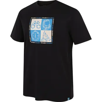 Pánské tričko Husky Pánské bavlněné triko Tee Square M XXL, black