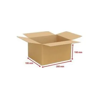 Kancelář Krabička 3 vrstvá kartonová klopová 200x150x150 mm (min objednávka 100 ks)