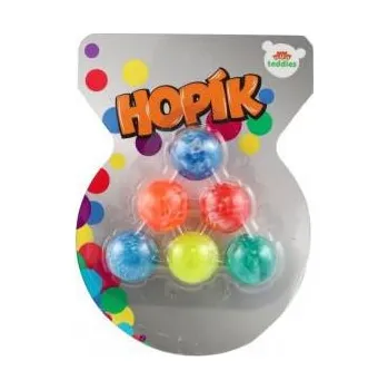 Dětský míč Teddies Hopík 3 cm mramorované 6 ks