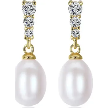 Náušnice Olivie Stříbrné náušnice sladkovodní perly GOLD 9488 Ag 925; ≤3,4 g.