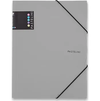 Kancelářské potřeby Sloha s gumou A4 PP PASTELINI šedá