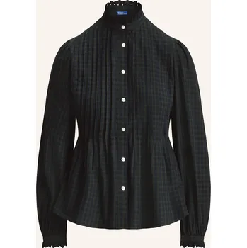 Dámská halenka Polo Ralph Lauren Dámská Blůza S Krajkou A Volánky, tmavě...