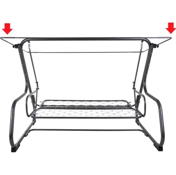 Příslušenství k zahradnímu nábytku Konstrukce stříšky na houpačku Parma Antracit PATIO DA-405081