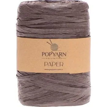 Příze POPYARN Papírová příze Paper B501 - hnědá, 250g 360m