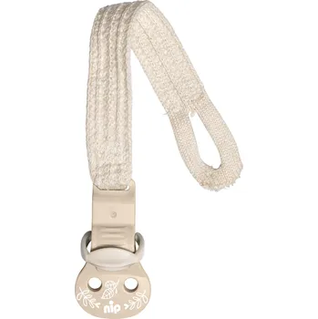 dudlíky NIP NATURE line klip na šidítko, 0m+, Brown