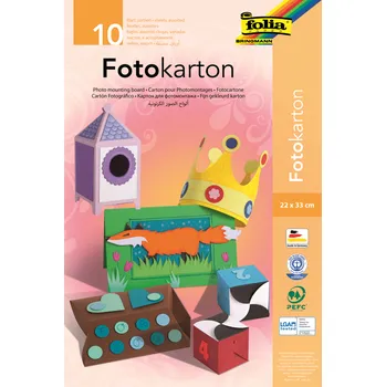 Barevný papír Kreslicí karton A4 300g 10ks mix