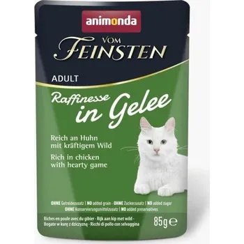 Krmivo pro kočku ANIMONDA Vom Feinsten Raffinesse kuře s divokou zvěřinou v rosolovité omáčce 85 g
