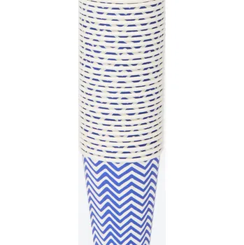 Jednorázové nádobí Pack-it B.V. Kelímky papírové - Vlnky - modrá 200 ml, 30 ks