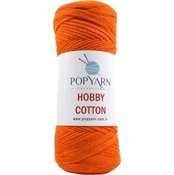 Příze POPYARN Příze Hobby cotton B2 - oranžová 250g, 150m