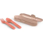 SUAVINEX Sada příborů s obalem GO NATURAL, modrá Varianta: SADA PŘÍBORŮ GO NATURAL S OBALEM - RŮŽOVÁ
