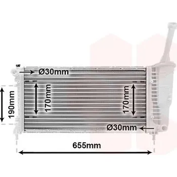 Chladič motoru Chladič, chlazení motoru VAN WEZEL 17002308
