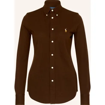 Dámská halenka Polo Ralph Lauren Dámská Košilová Halenka, tmavě hnědá, 38