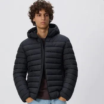 Dámský kabát Reserved - Prošívaná bunda s kapucí - černý - 731GC-99X - 731GC-99X-XXL