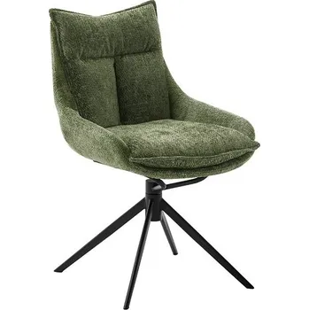 Jídelní židle Jídelní židle PARKER S olivová, podnož kovová černá matná