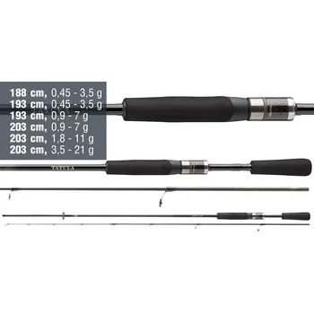 Rybářský prut Přívlačový prut Daiwa Tatula XT UL Spin - 1,88 m, 0,45 - 3,5 g