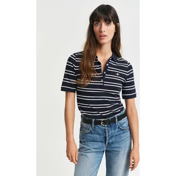 Dámské tričko Tričko Gant Dunkelblau/ Weiß 1055059 M