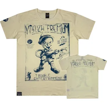 Pánské oblečení Yakuza Premium Pánské tričko YPS 4003 – Trouble Entertainment, Burattino - světle žluté - YPS4003_LYELLOW Velikosti: M