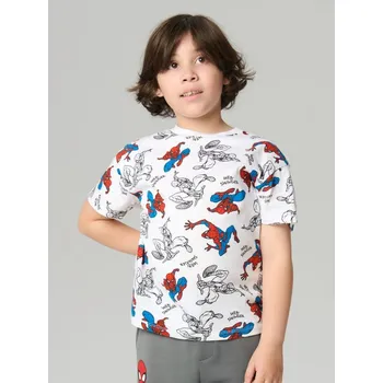 Chlapecké tričko Sinsay - Bavlněná košilka s potiskem Spiderman - bílá - 068FC-00X - 068FC-00X-104