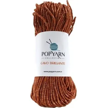 Příze POPYARN Příze Cavo brillante B07 - oranžová, 200g 100m