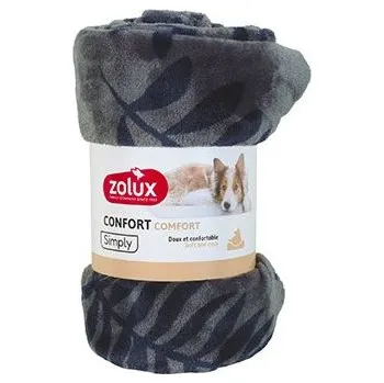 Pelíšek pro psa Zolux S.A.S. Pelech deka COCOON 150x100cm antracit se vzorem Zolux