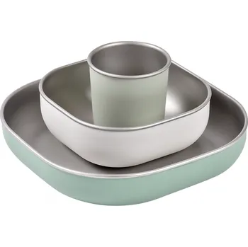 Beaba Jídelní sada nerez 3-dílná Sage Green