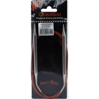 Jehlice ChiaoGoo Knit Red ergonomické fixní kruhové jehlice 100 Cm 8mm (ChiaoGoo SS Knit RED™ Circulars - 40" 100 cm 8mm)