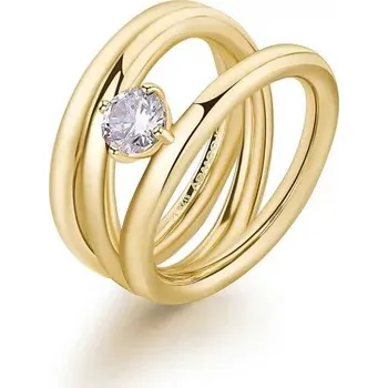 Šperk Brosway Masivní pozlacený prsten se zirkonem Ribbon BBN46 54 mm + 2 měsíce na vrácení zboží