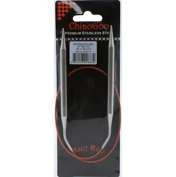 Jehlice ChiaoGoo Knit Red ergonomické fixní kruhové jehlice 60 Cm 8mm (ChiaoGoo SS Knit RED™ Circulars - 24" 60 cm 8mm)