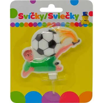 Magnetická kreslící tabulka Narozeninová svíčka s FOTBALISTOU a držákem