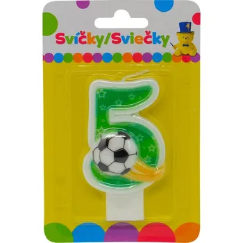 Magnetická kreslící tabulka Narozeninová svíčka s míčem a číslem 5.