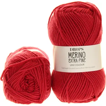 Příze Drops Merino Extra Fine 11 karmínová červená