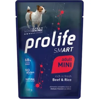 Krmivo pro psa Zoodiaco Prolife Dog Adult Mini - Hovězí s rýží 100 g